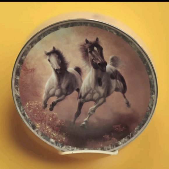 Bradford Collection HORSE PLATE Autumn Renegades Galloping Glory  DeHaan Signed - Picture 1 of 12